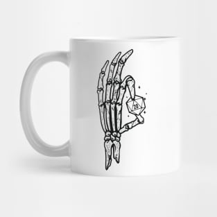 Pen and paper ok sign rescue throw Mug